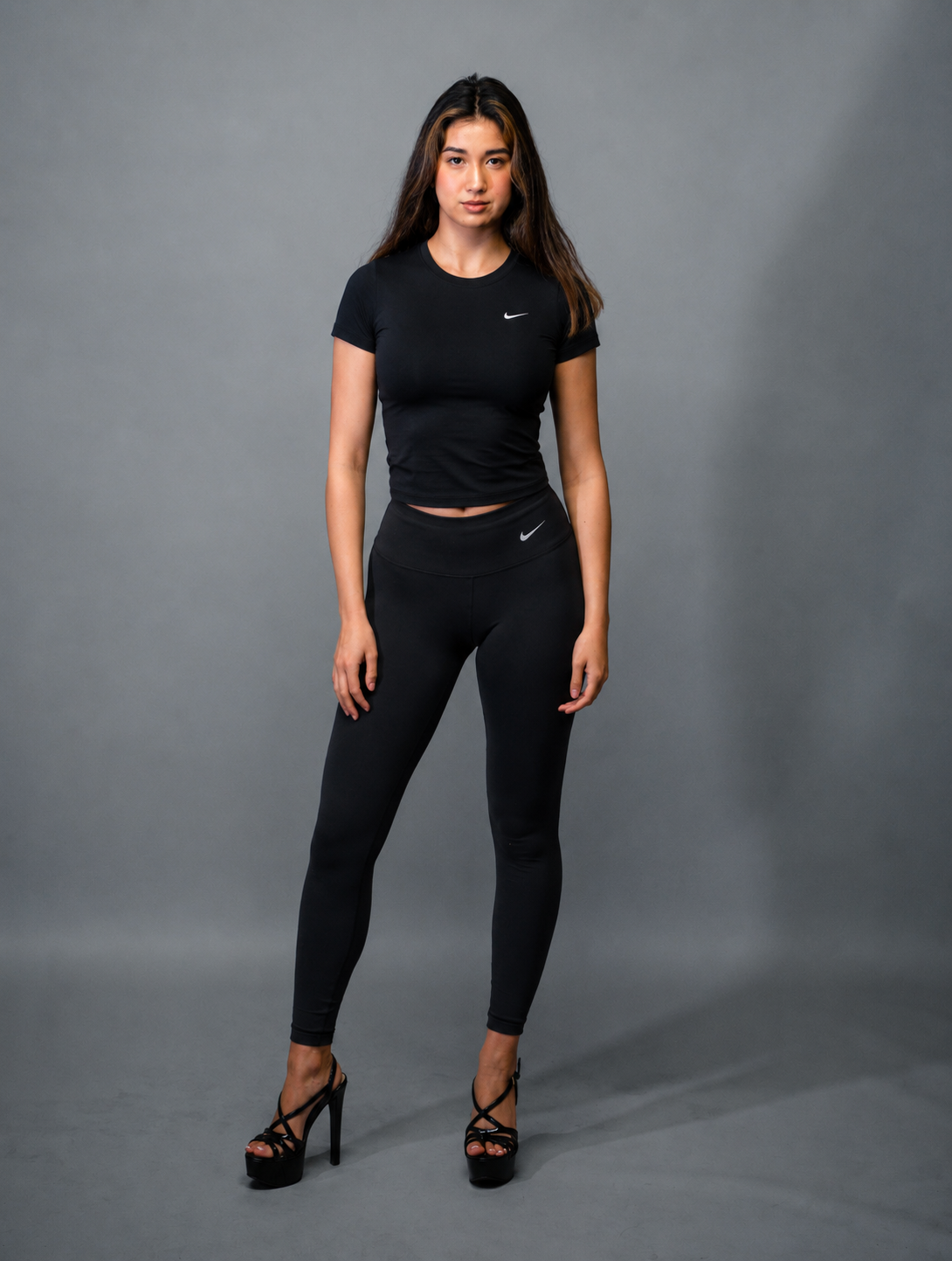 CAMISETA Y LEGGINS NEGRO TALLA S