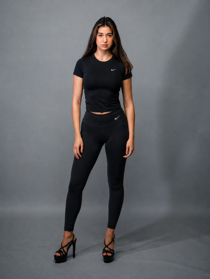 CAMISETA Y LEGGINS NEGRO TALLA S